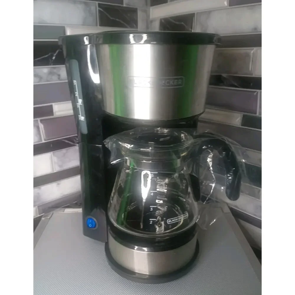 BLACK+DECKER 4-in-1 5-Cup Coffee Station Coffeemaker Black Stainless w/ New Mug
